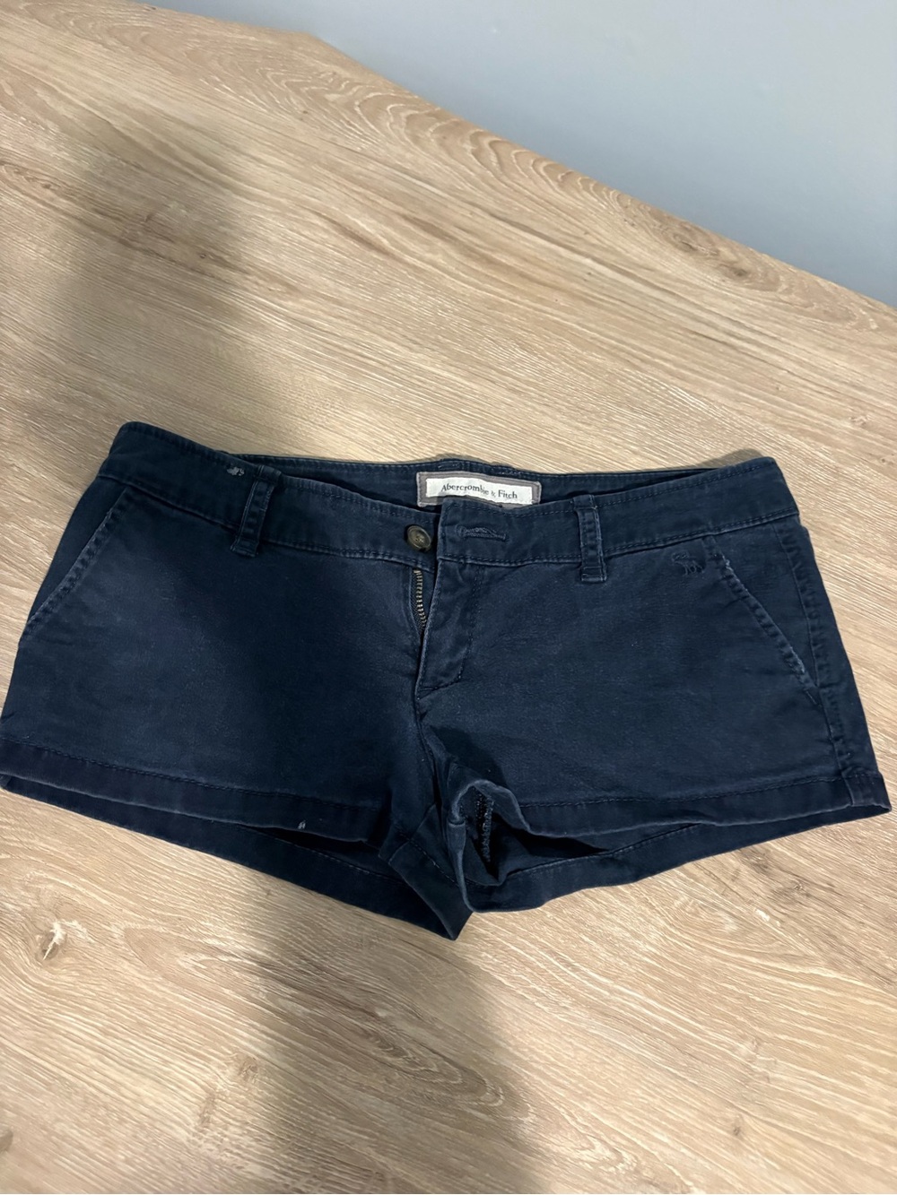 Abercrombie & Fitch Dark Navy Cotton Blend Women's Shorts